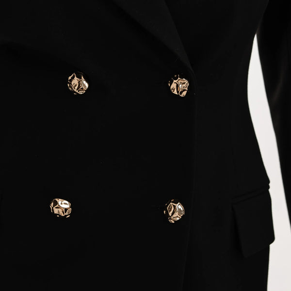 Двобортний жакет чорний