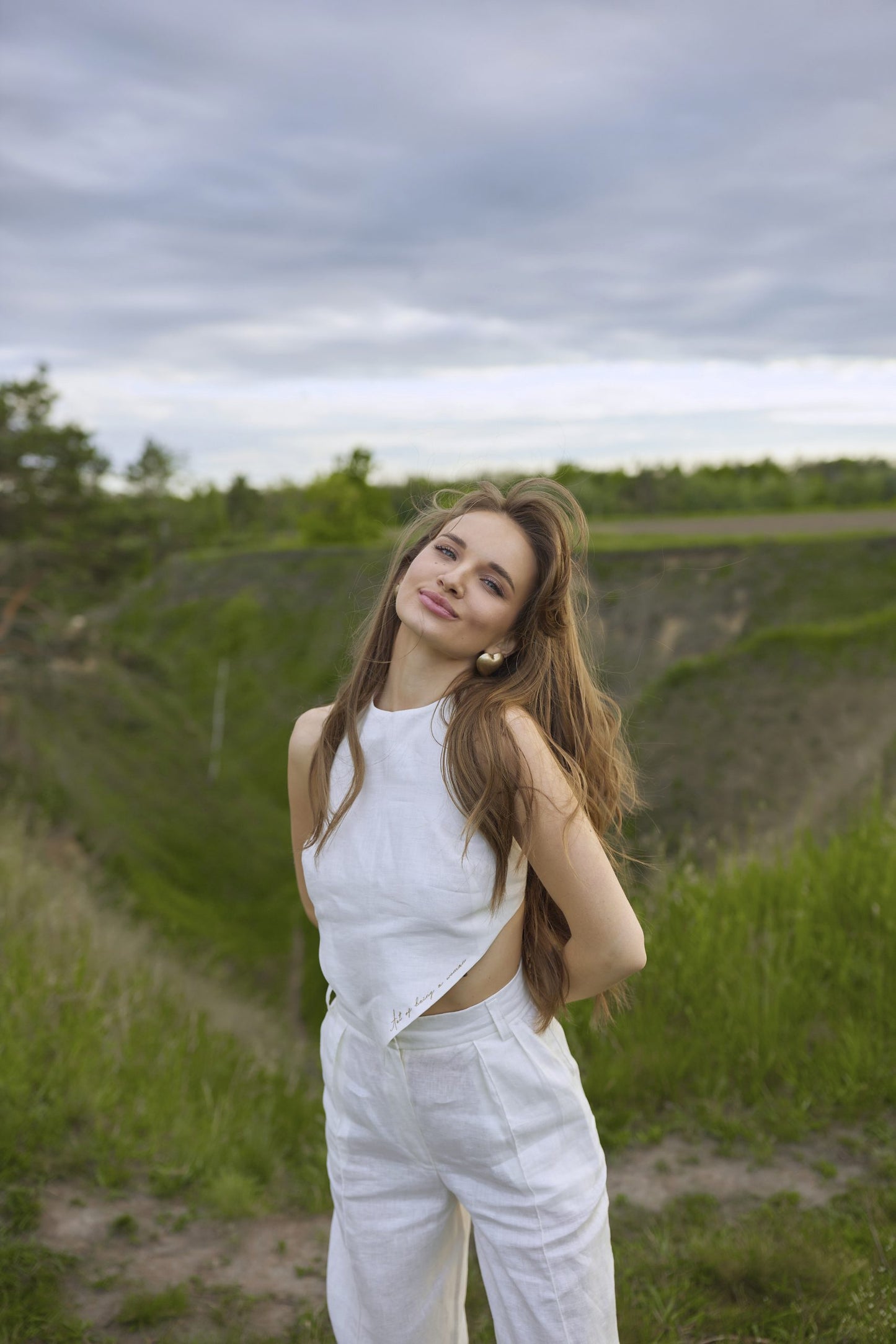 Лляний топ із вишивкою Art of being a woman