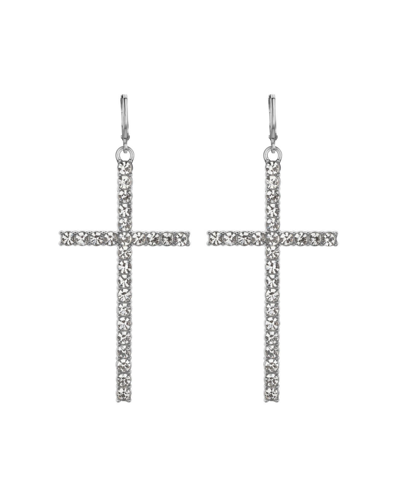 DIAMOND CROSS earrings