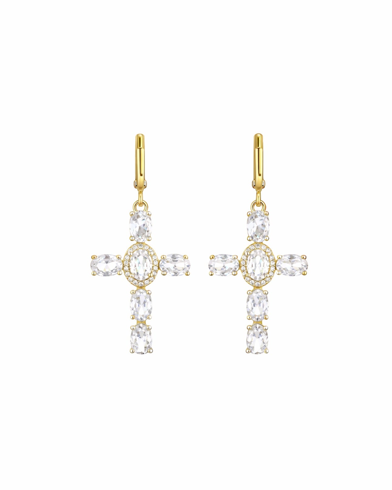 CROSS earrings white