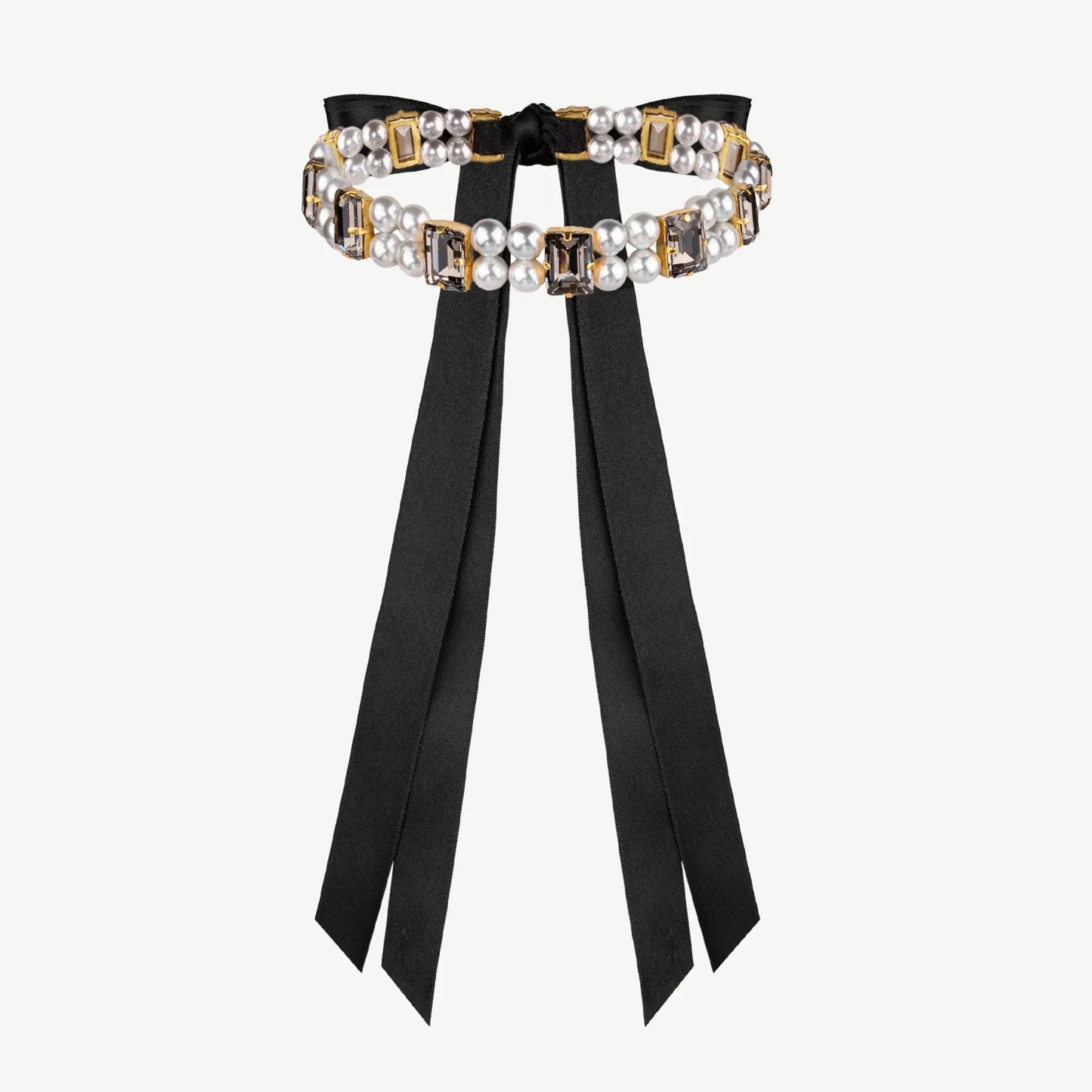 Чокер Бекка зі стразами та перлинами