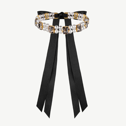 Чокер Бекка зі стразами та перлинами