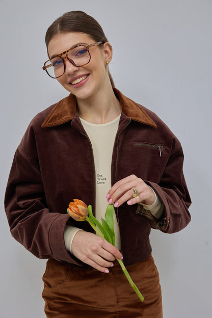 Бомбер вельвет