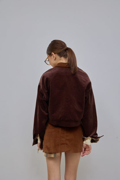 Бомбер вельвет