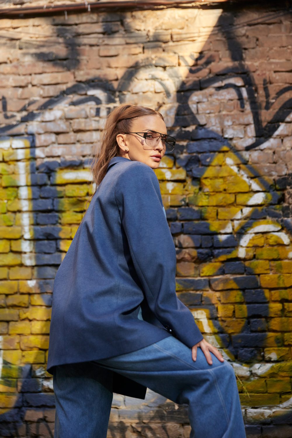 Комбінований жакет оверсайз Follow your ART