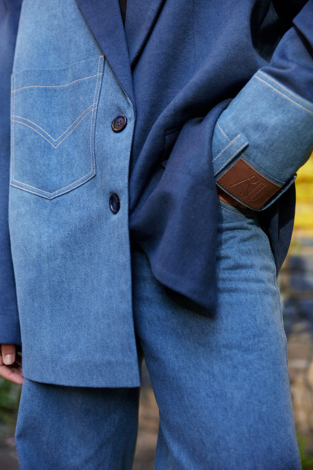 Комбінований жакет оверсайз Follow your ART