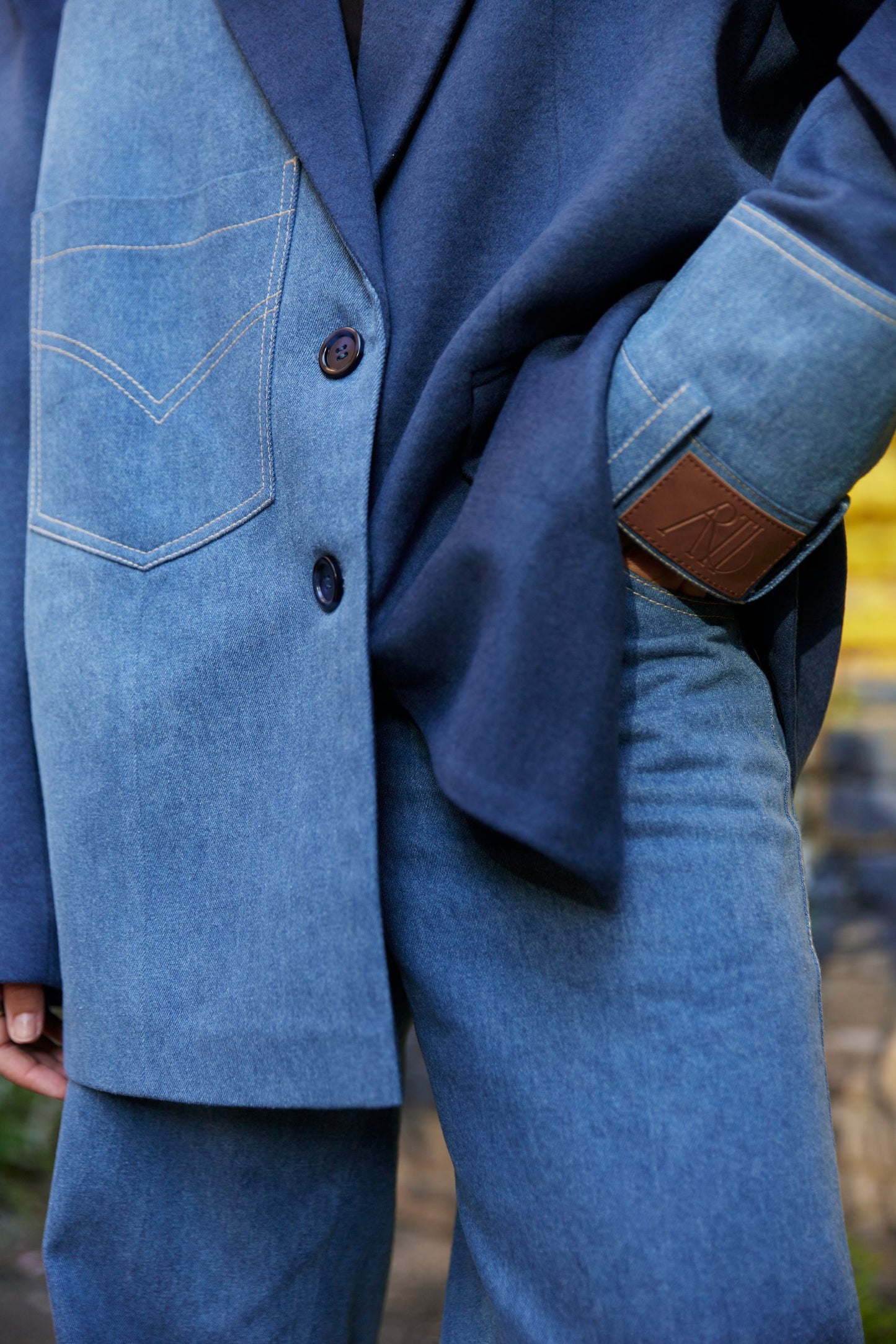 Комбінований жакет оверсайз Follow your ART