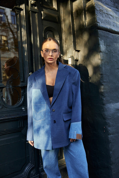 Комбінований жакет оверсайз Follow your ART