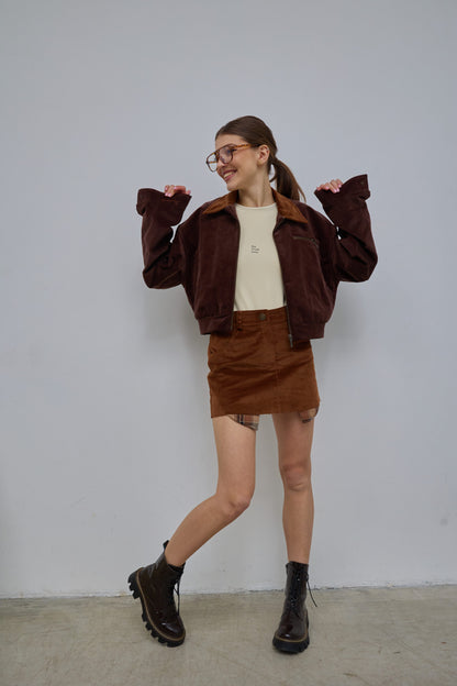 Бомбер вельвет