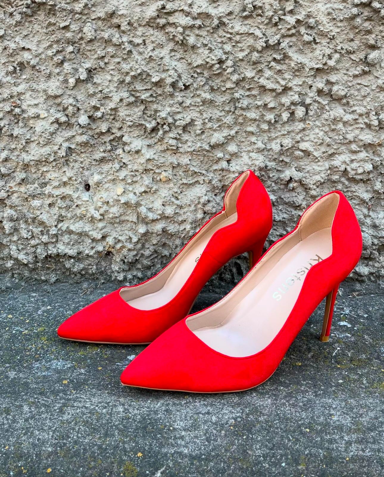 Red suede shoes