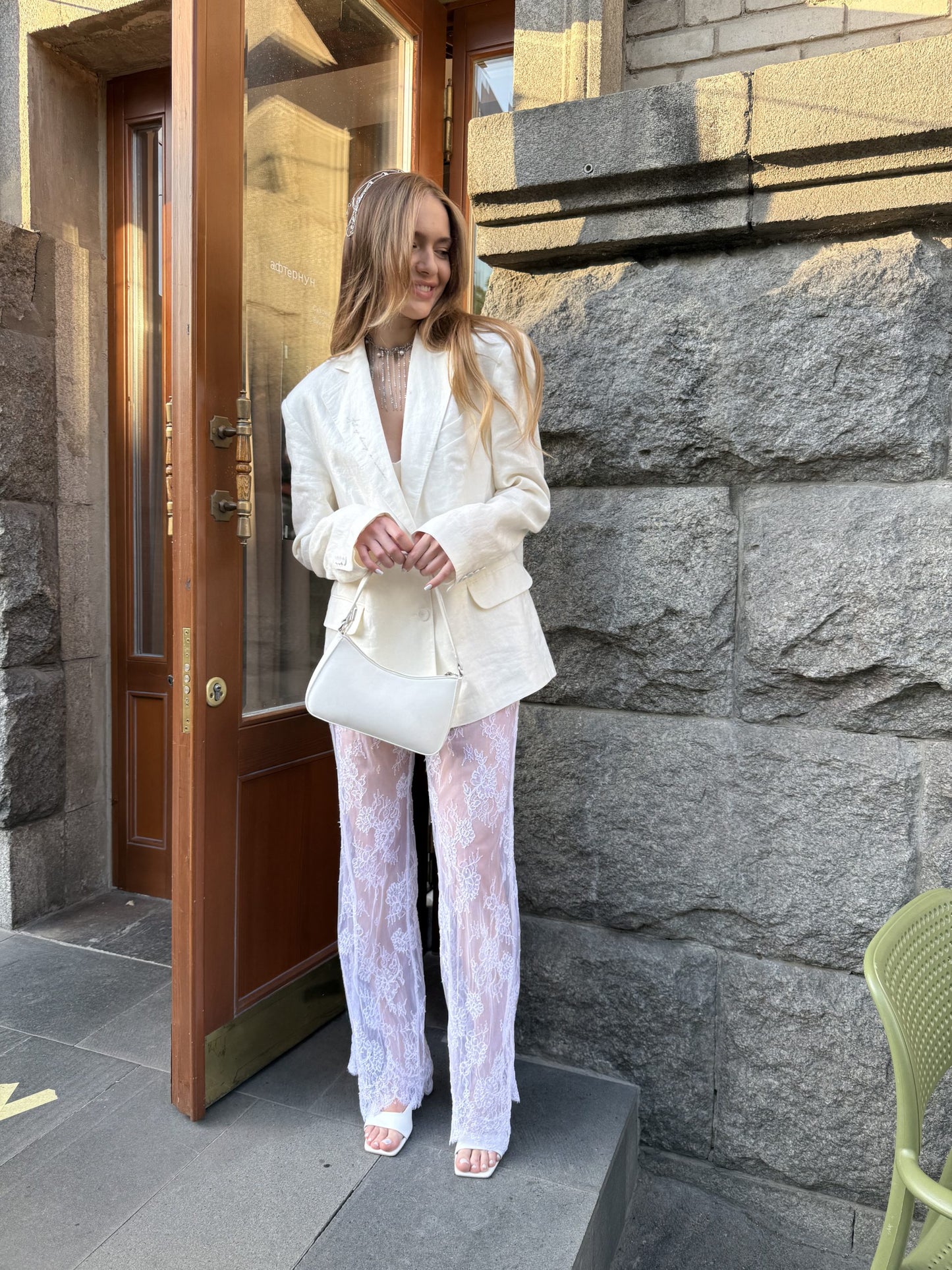 Чокер-браслет зі сталі та натуральних перлин 3в1