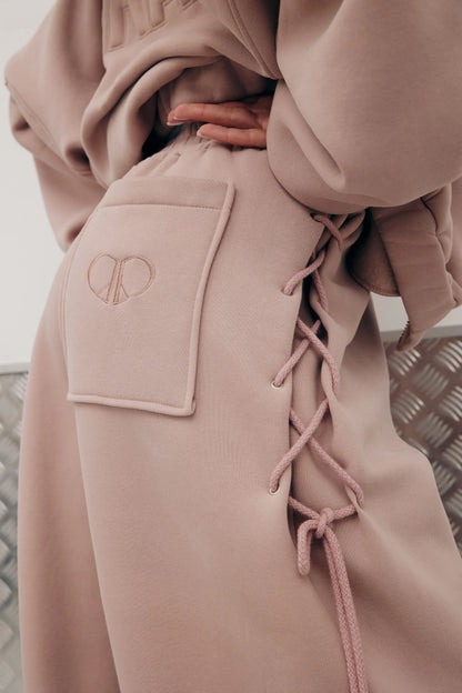 Штани з акцентною деталлю New Era of Me — рожеві