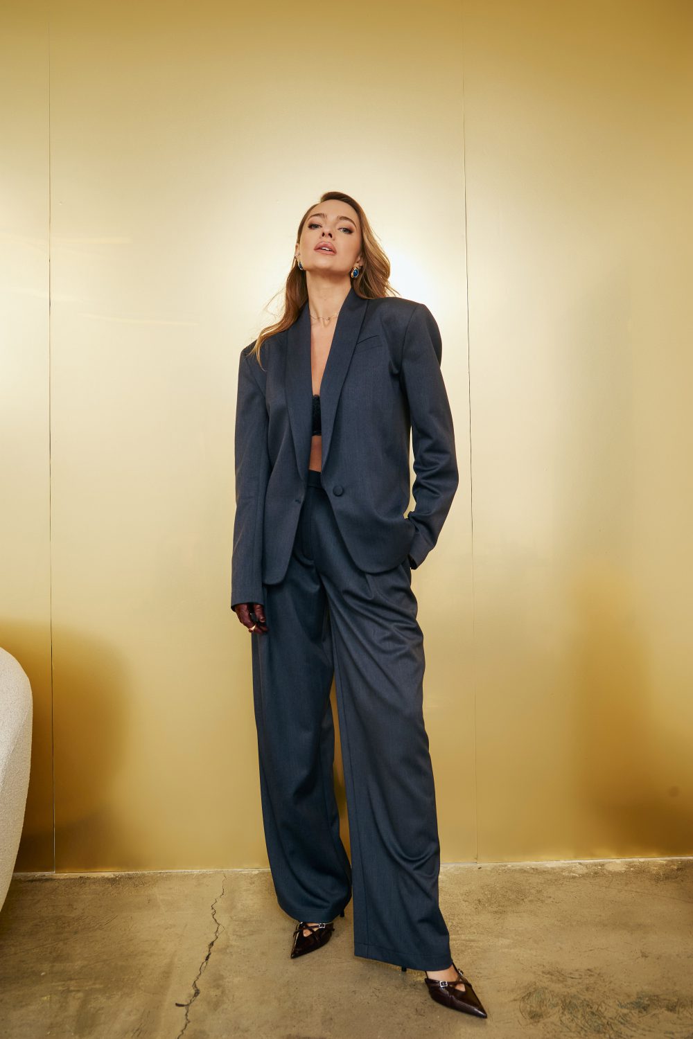 Жакет "Вуаль" синій