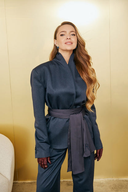 Жакет "Вуаль" синій