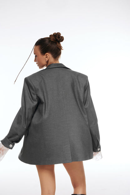 Жакет з молочним мереживом