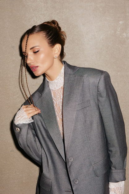 Жакет з молочним мереживом