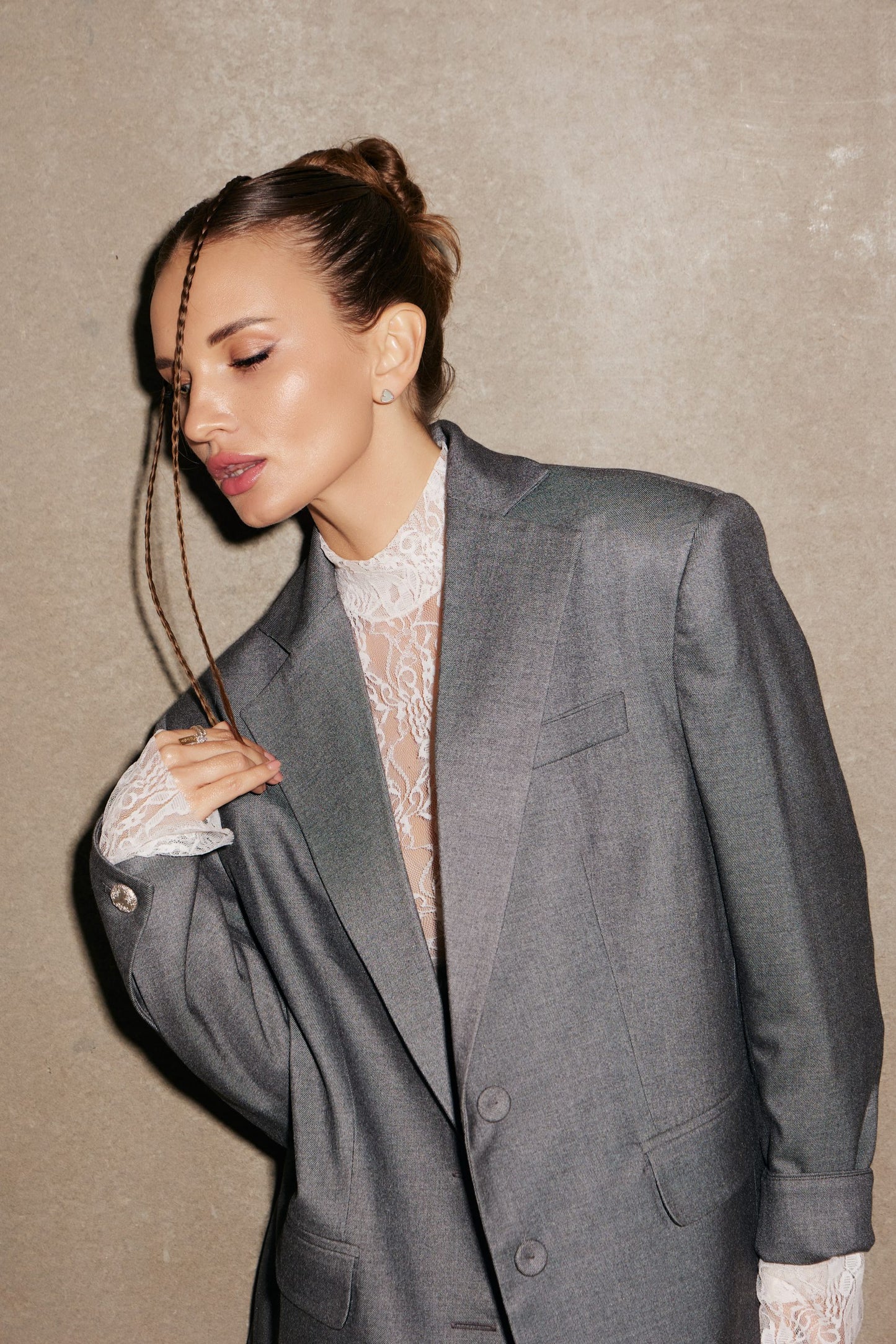 Жакет з молочним мереживом