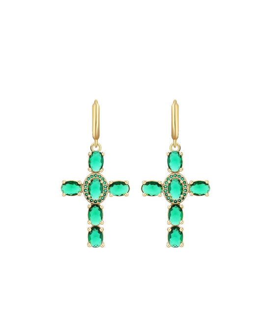 CROSS earrings green