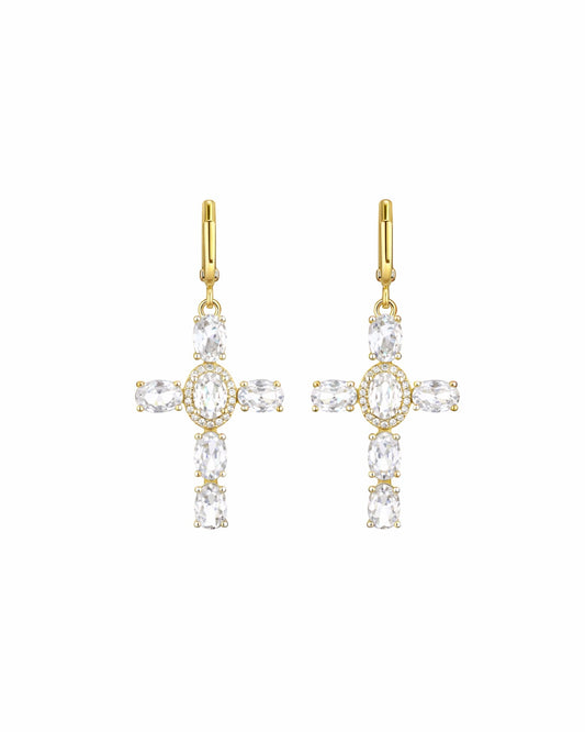 CROSS earrings white