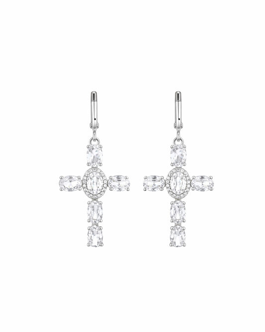 CROSS earrings silver