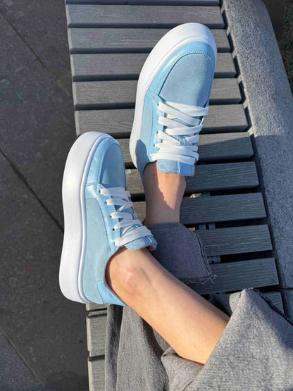 Blue sneakers